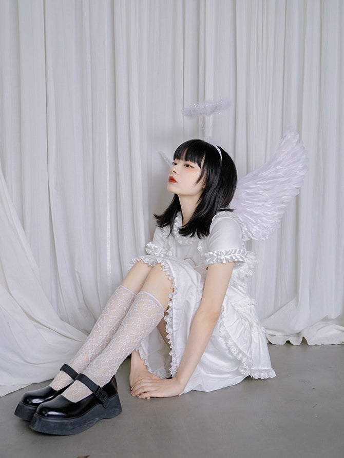 Lace Gothic Tiered Frill One-piece