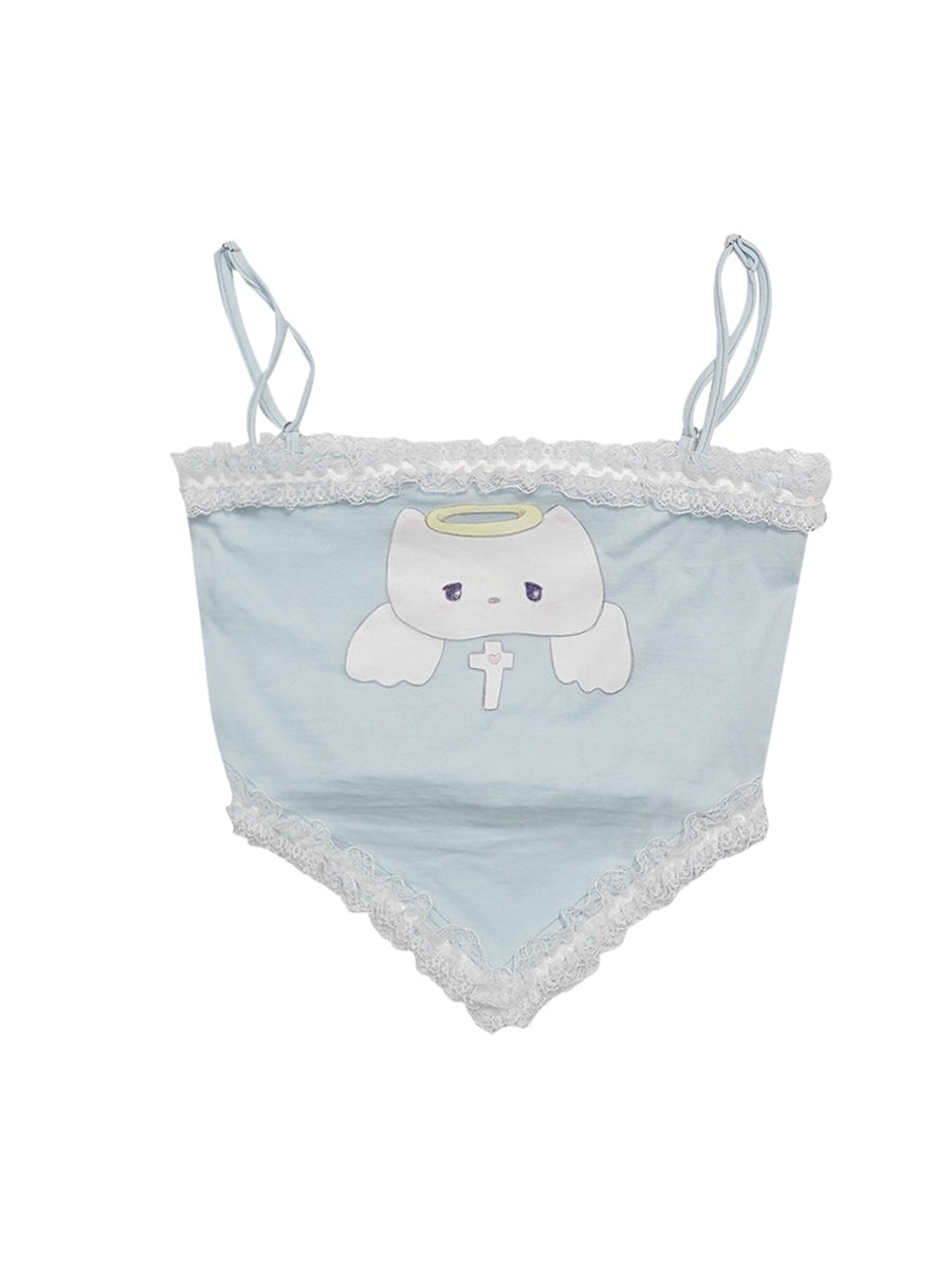 Lace Frill Character Nichi Camisole