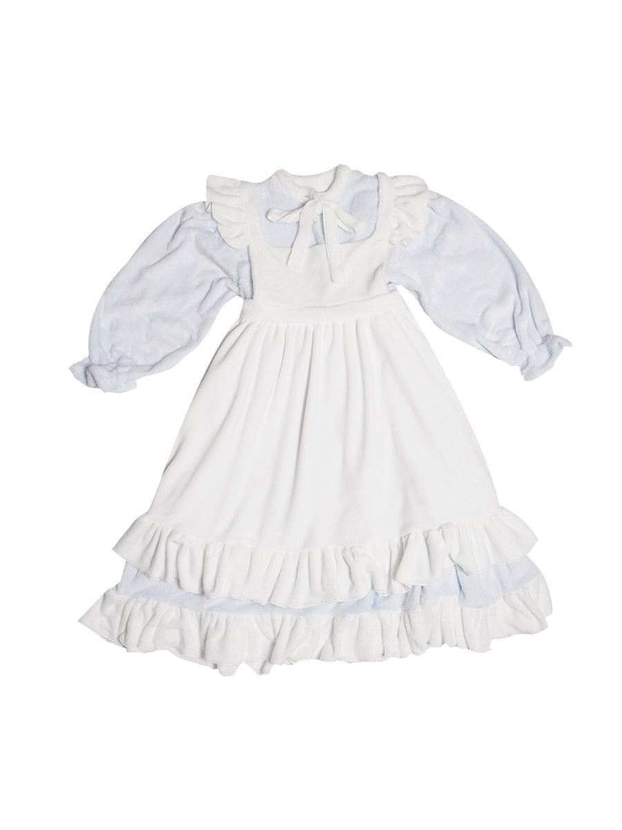 Gothic Lorita Frill Apron Cosplay One-piece