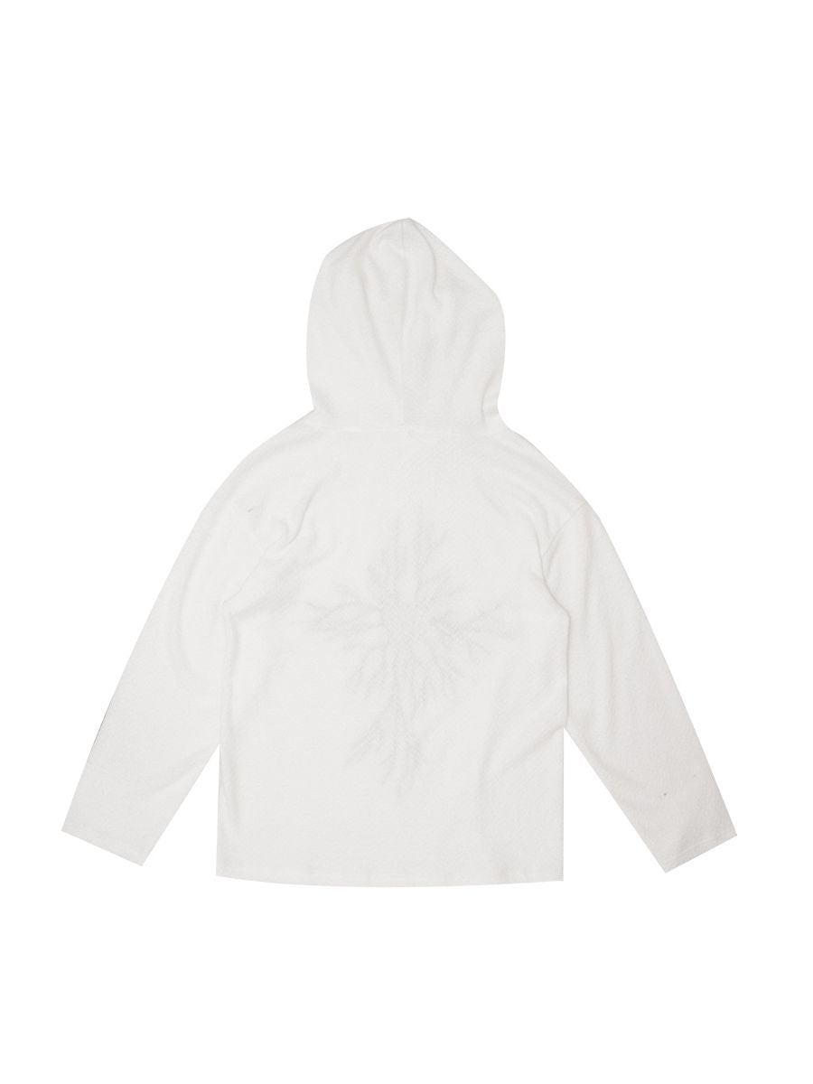 Knit Hoodie Embroidery Gothic Parka