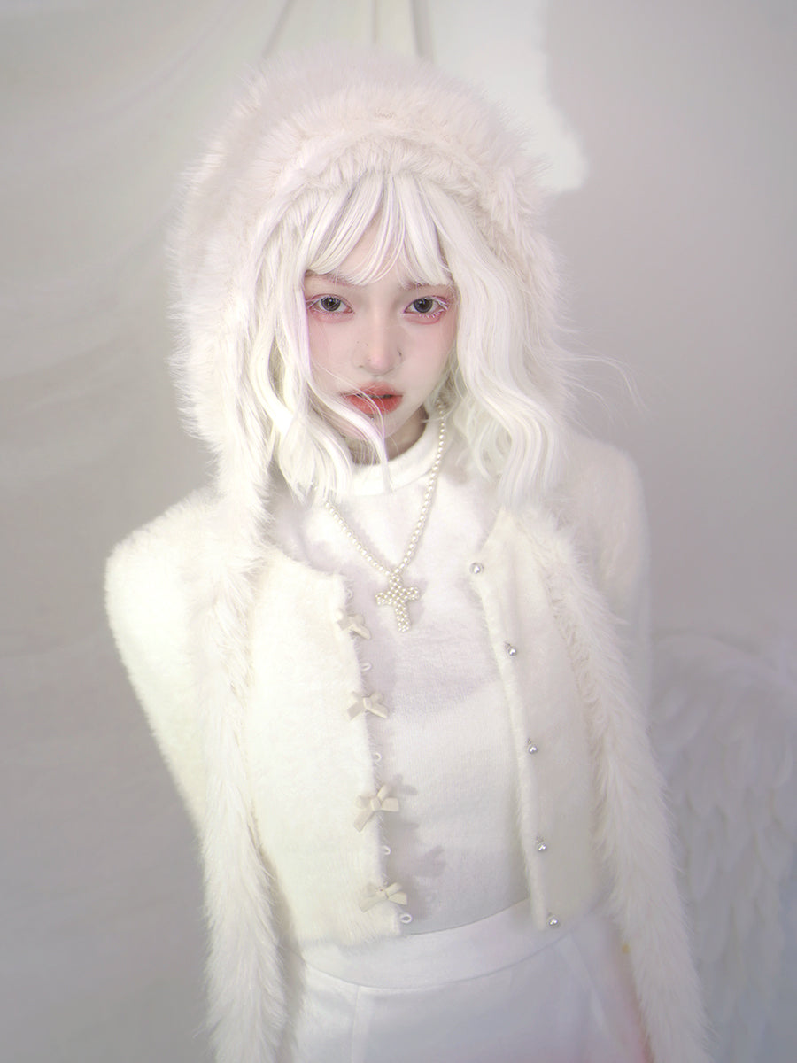 Long-haired Sheep Ear Cross Bow Hat