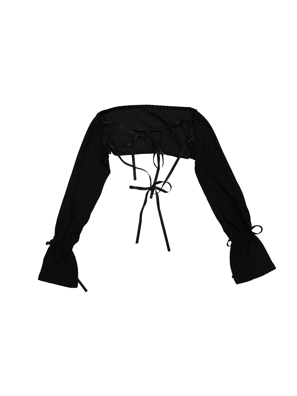 Bow Lace Knitted Sun Protection Short Top