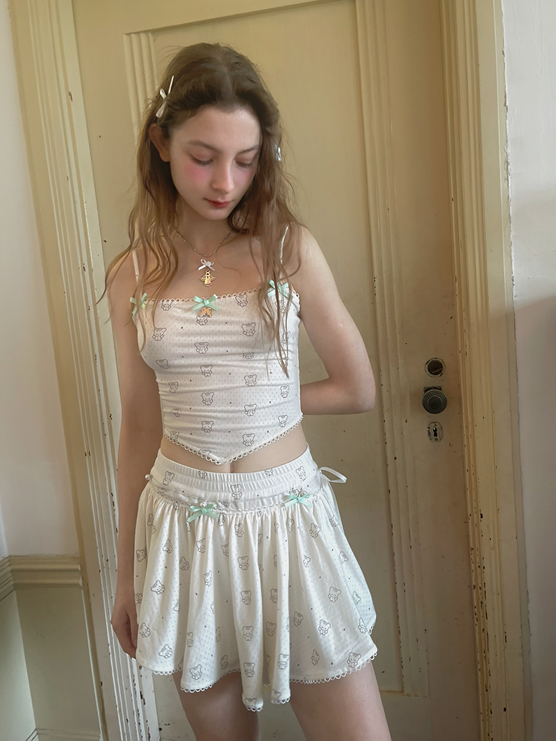 Bear Print Removable Wings Small Camisole