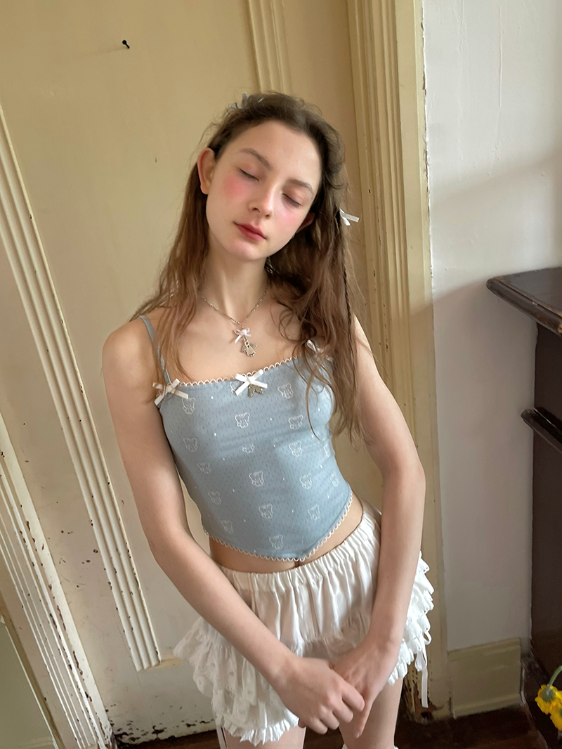 Bear Print Removable Wings Small Camisole