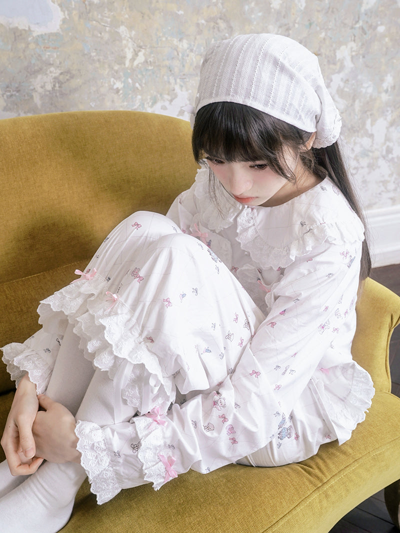 Lamb Embroidered Lace Jacquard Head Scarf