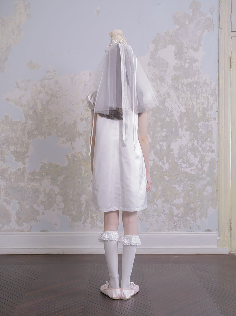 Angel & Cat Printed Doll A Swing Short-sleeved Dress