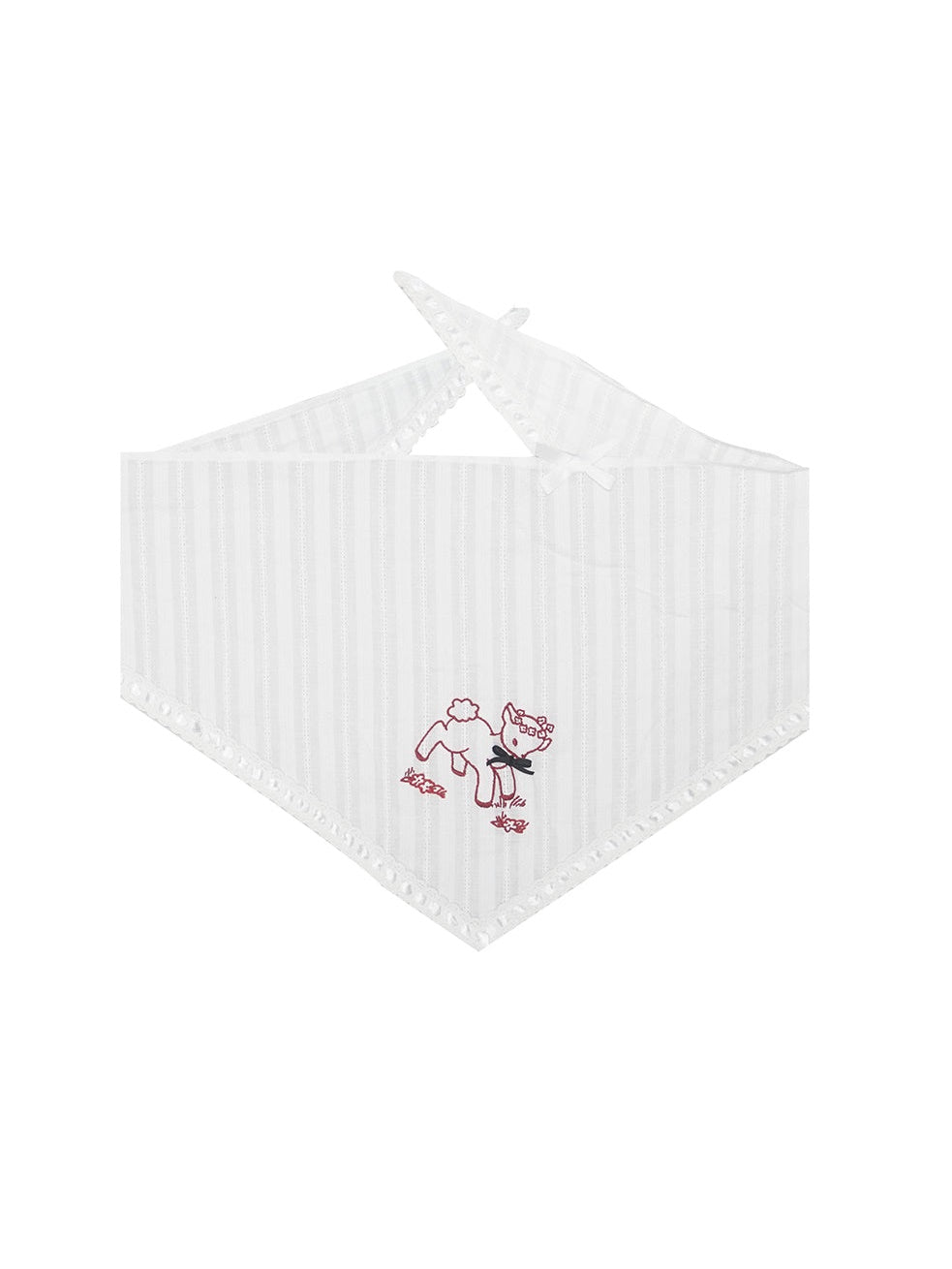 Lamb Embroidered Lace Jacquard Head Scarf