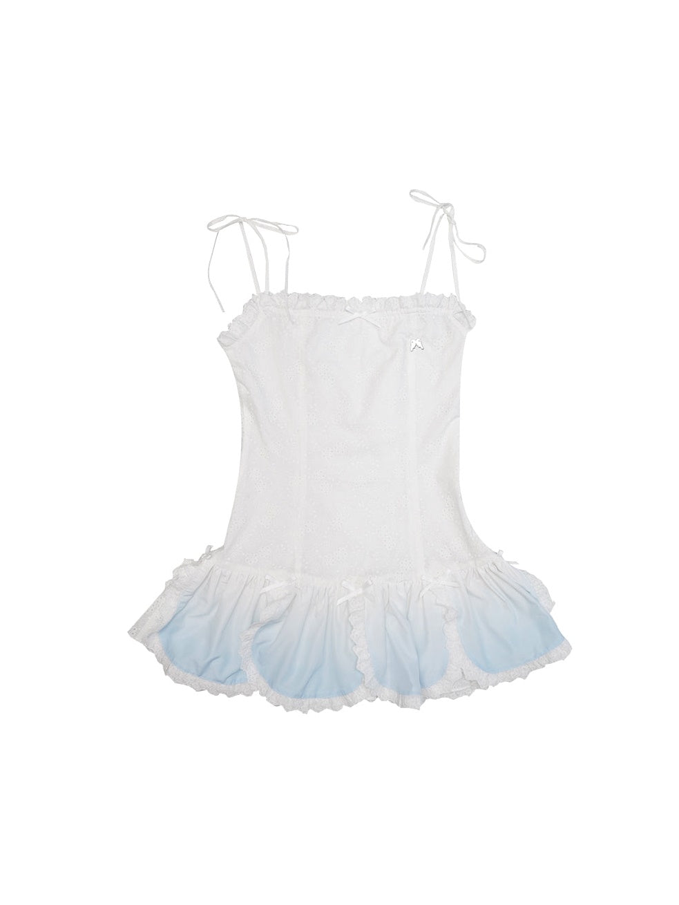 Bear ＆ Gradient Petals Suspender One-piece