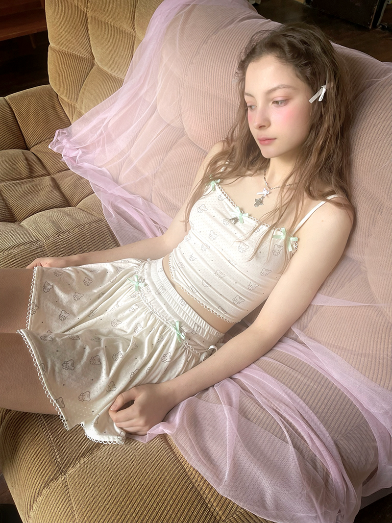 Bear Print Removable Wings Small Camisole