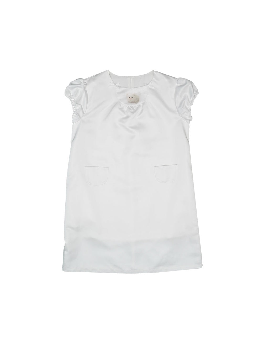 Angel & Cat Printed Doll A Swing Short-sleeved Dress