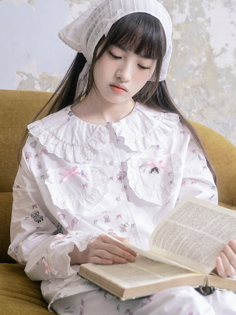 Lamb Embroidered Lace Jacquard Head Scarf