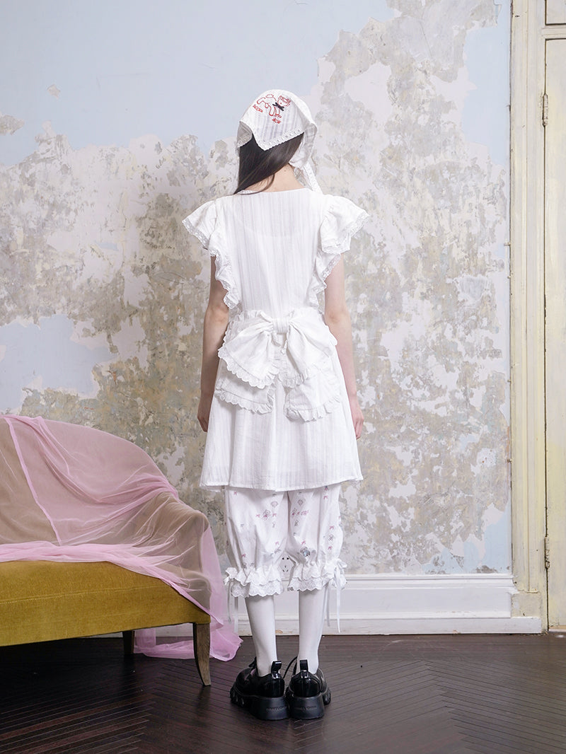 Lamb Embroidered Lace Jacquard Head Scarf