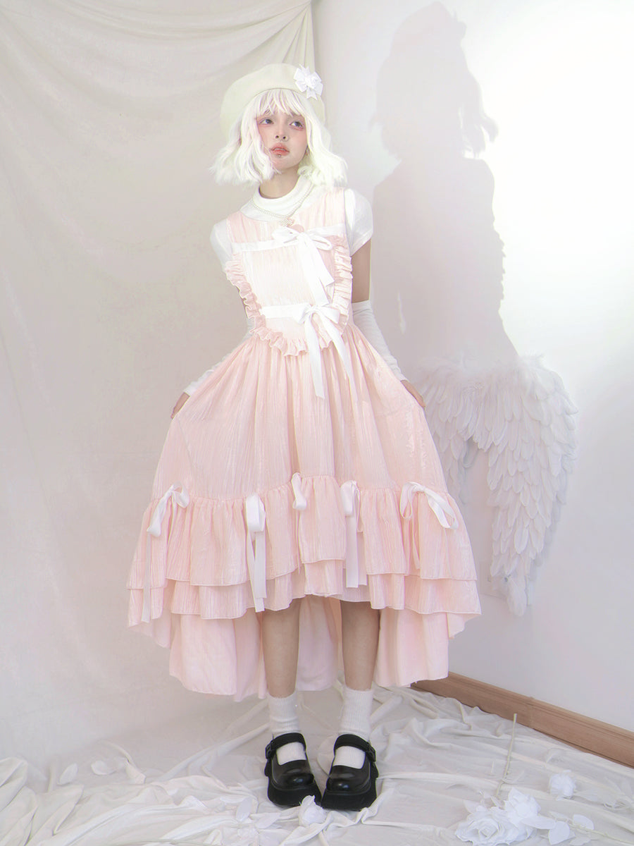 Princess Gothic Ribbon Fish-tail Frill One-piece