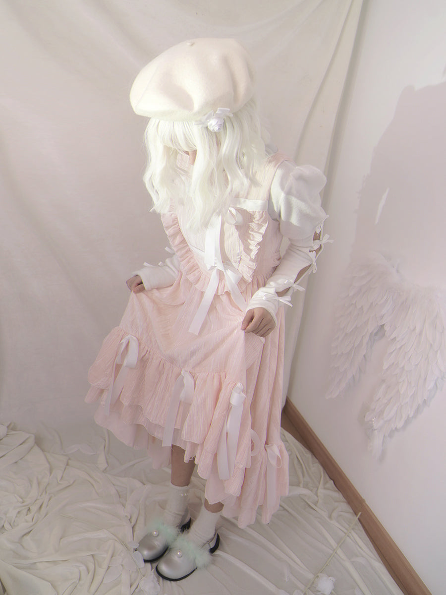 Princess Gothic Ribbon Fish-tail Frill One-piece