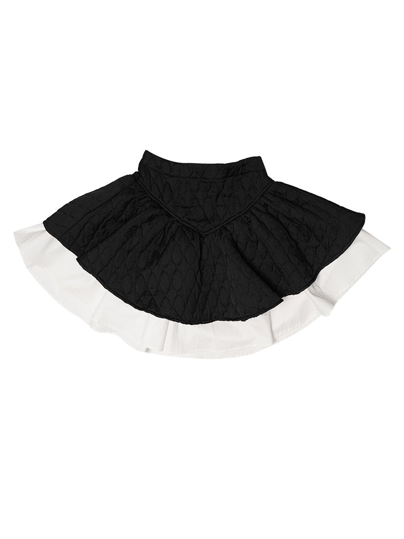 Quilting Embroidery Layered Lolita Gothic Short Skirt