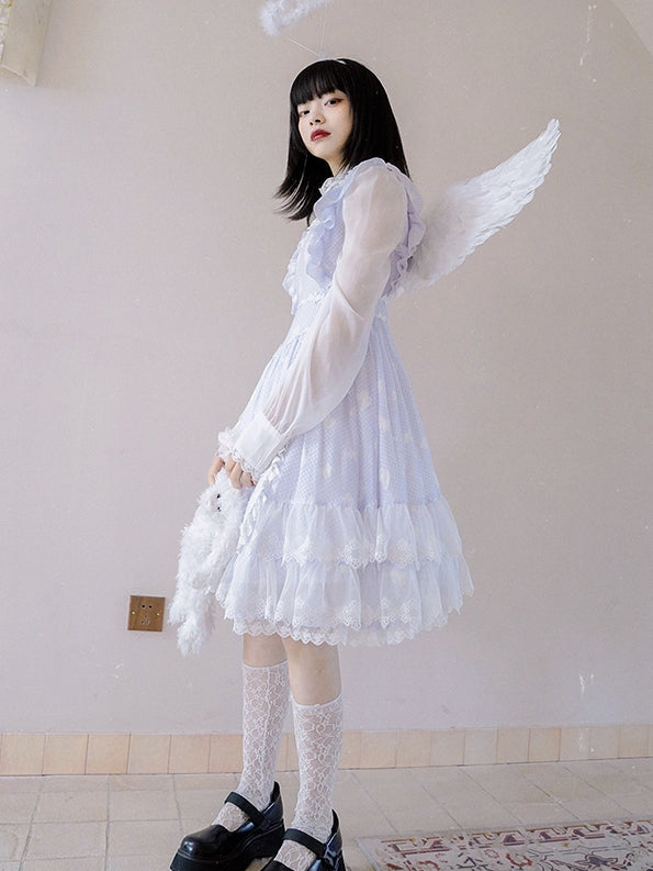 Lace Frill Layered Gothic Lolita One-piece