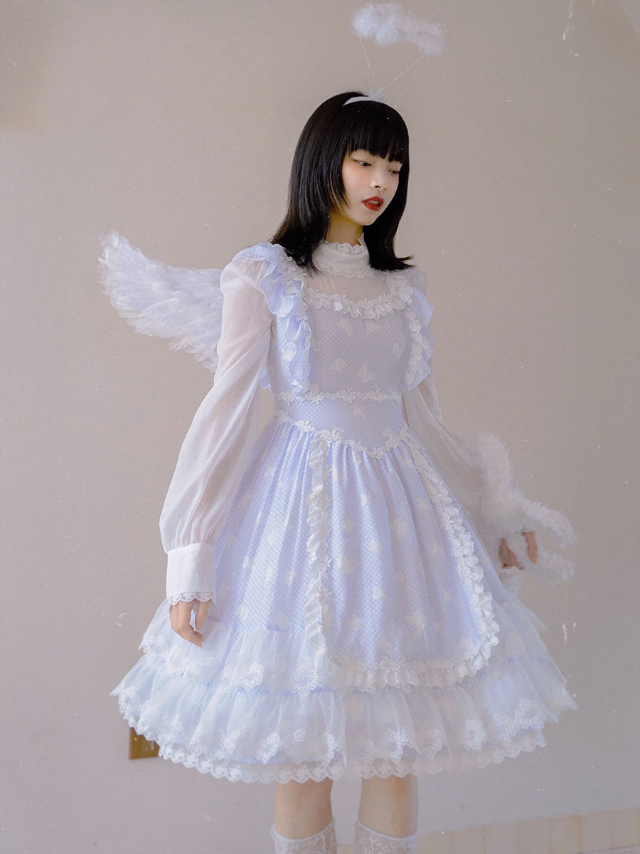 Lace Frill Layered Gothic Lolita One-piece
