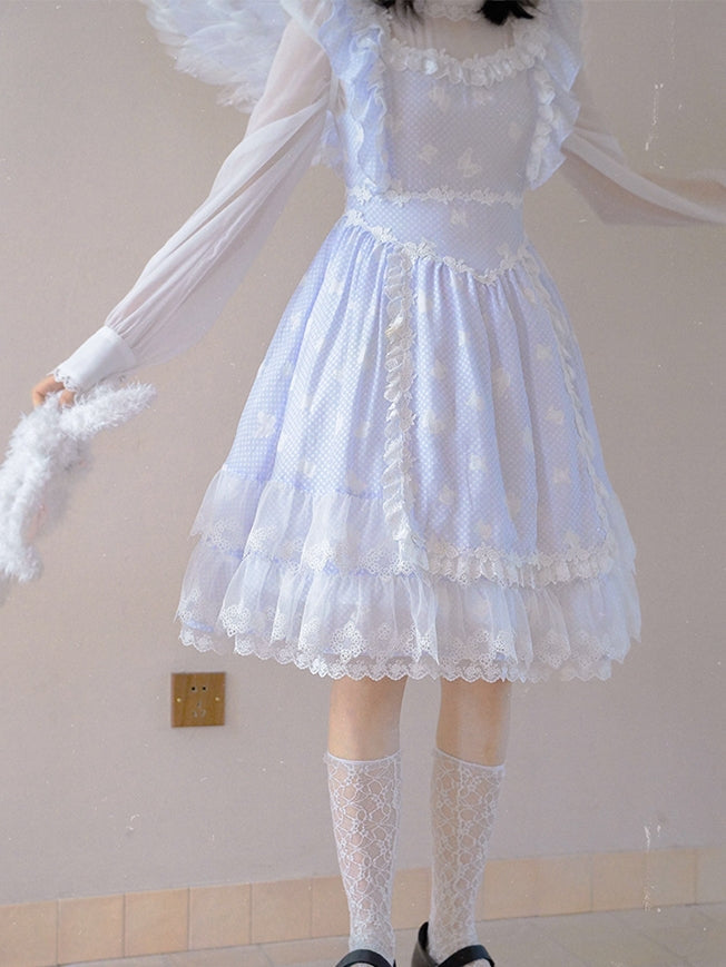 Lace Frill Layered Gothic Lolita One-piece