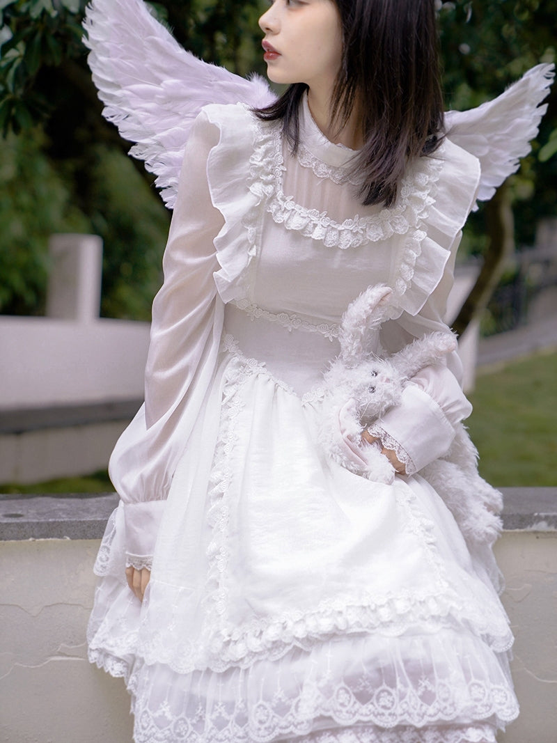 Lace Frill Layered Gothic Lolita One-piece