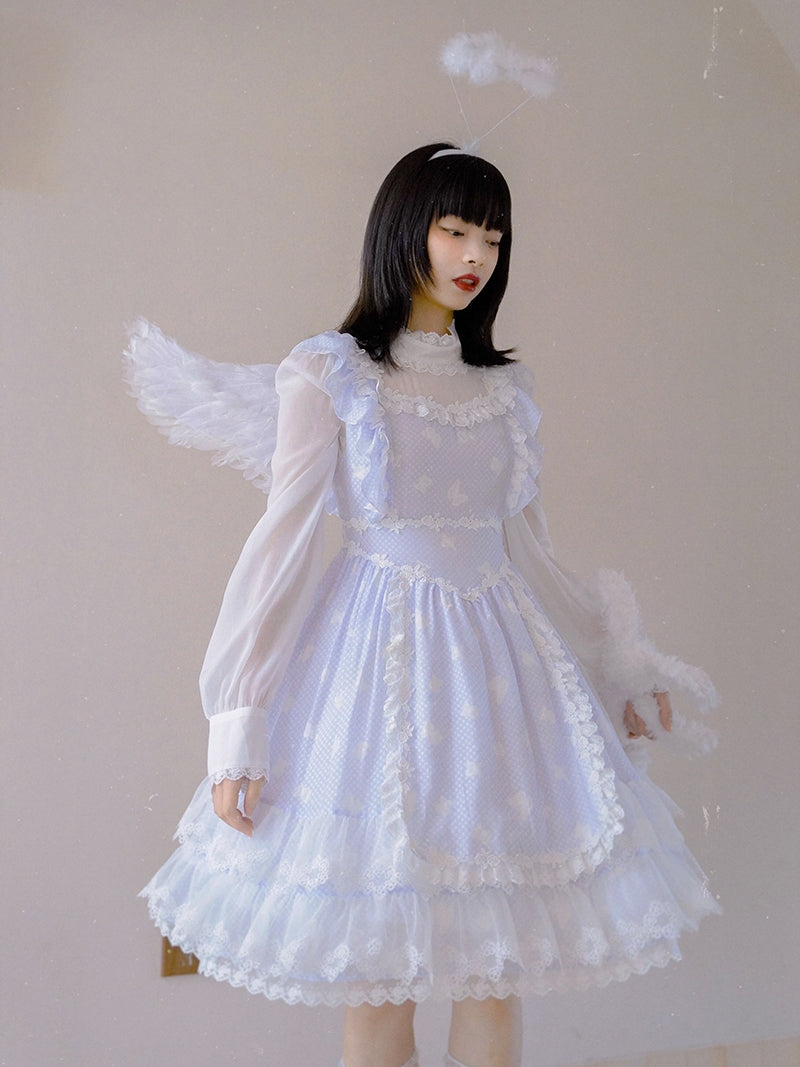 Lace Frill Layered Gothic Lolita One-piece