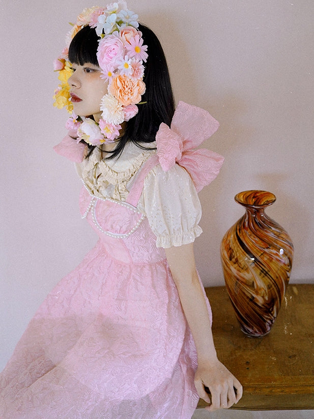 Ciffon Sheer Fluffy Wrinkled One-piece