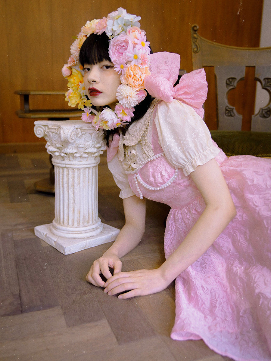 Ciffon Sheer Fluffy Wrinkled One-piece