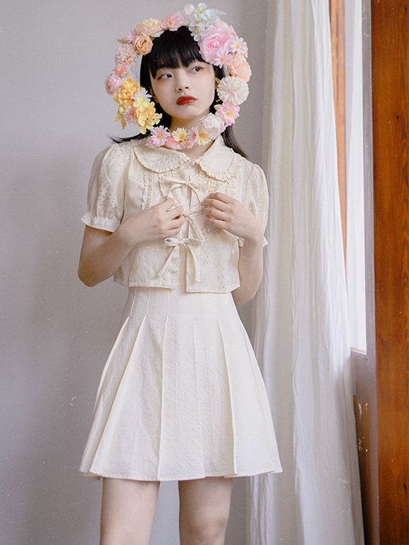 No-sleeves Flare Plain One-piece