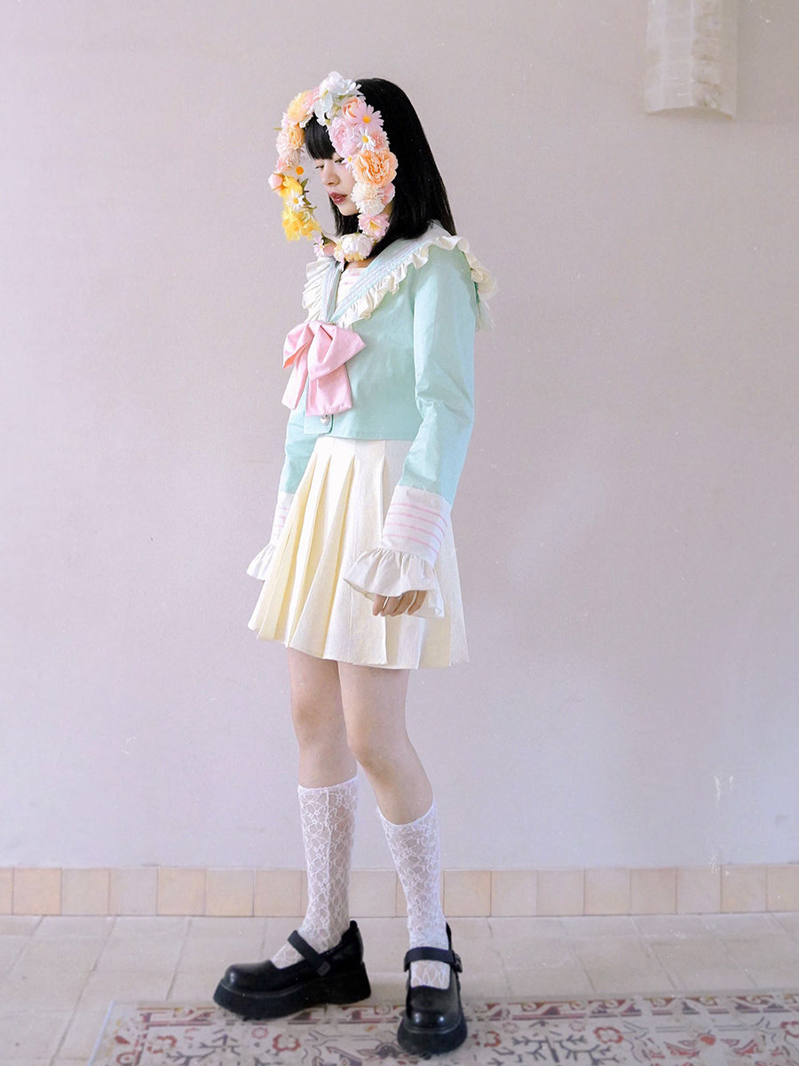 No-sleeves Flare Plain One-piece