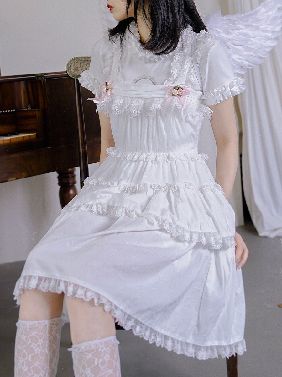 Lace Gothic Tiered Frill One-piece