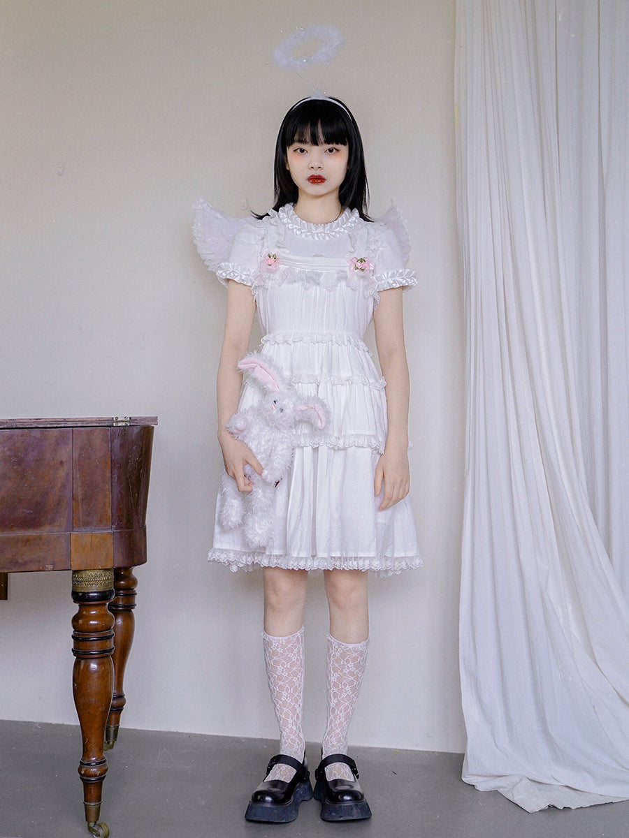 Lace Gothic Tiered Frill One-piece