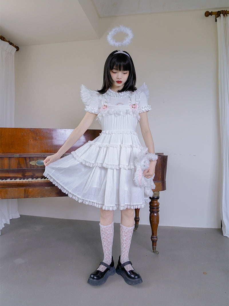 Lace Gothic Tiered Frill One-piece