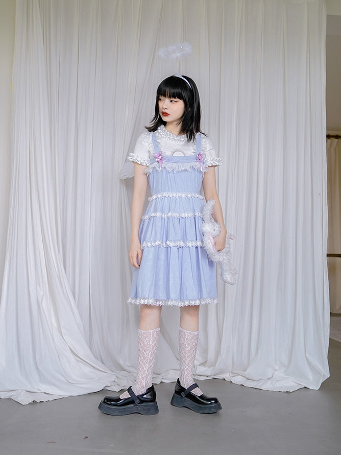 Lace Gothic Tiered Frill One-piece