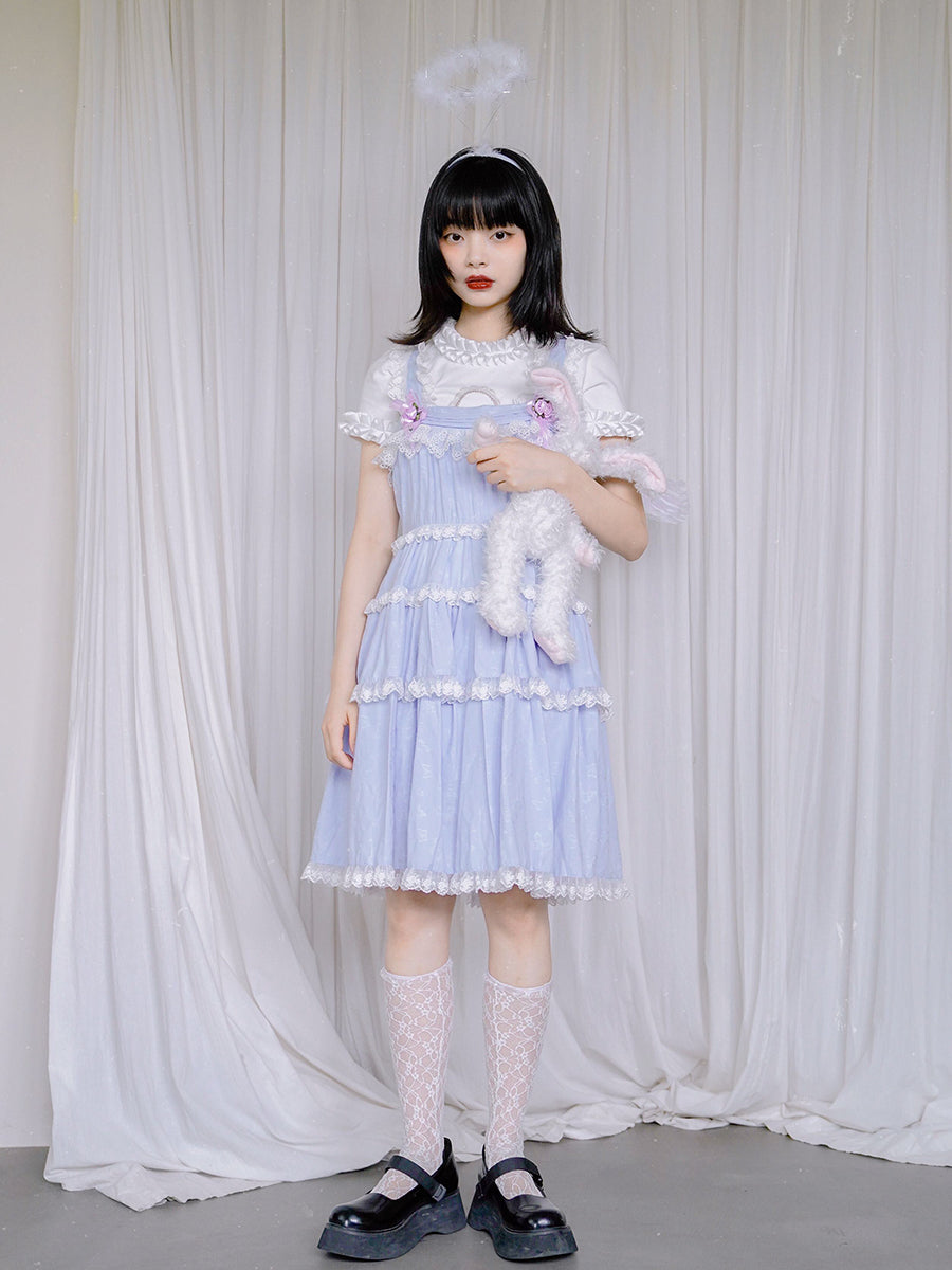 Lace Gothic Tiered Frill One-piece