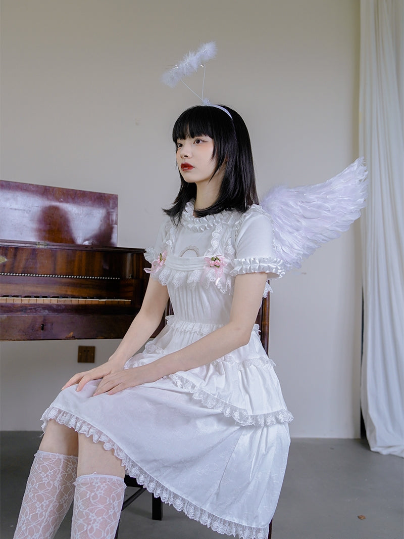 Lace Gothic Tiered Frill One-piece