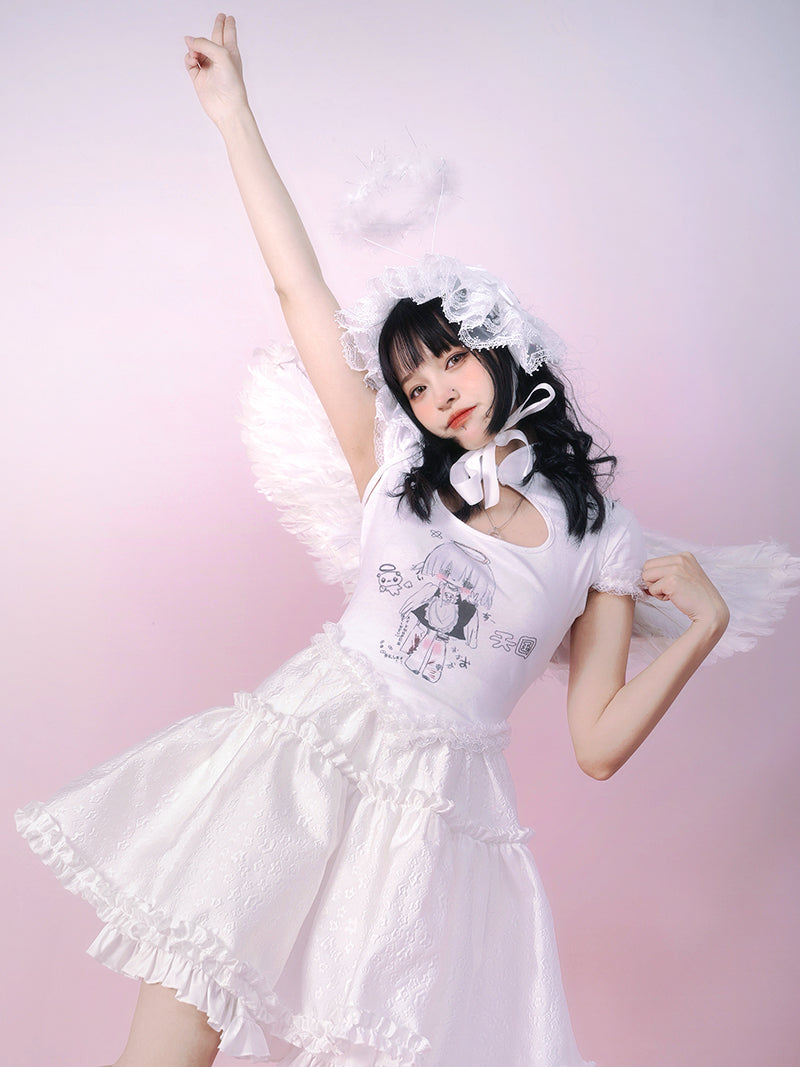 Lolita Lace Cut Nichi T-shirt