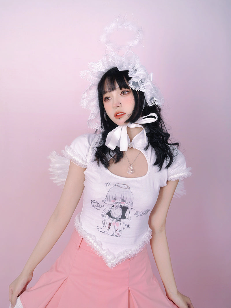 Lolita Lace Cut Nichi T-shirt
