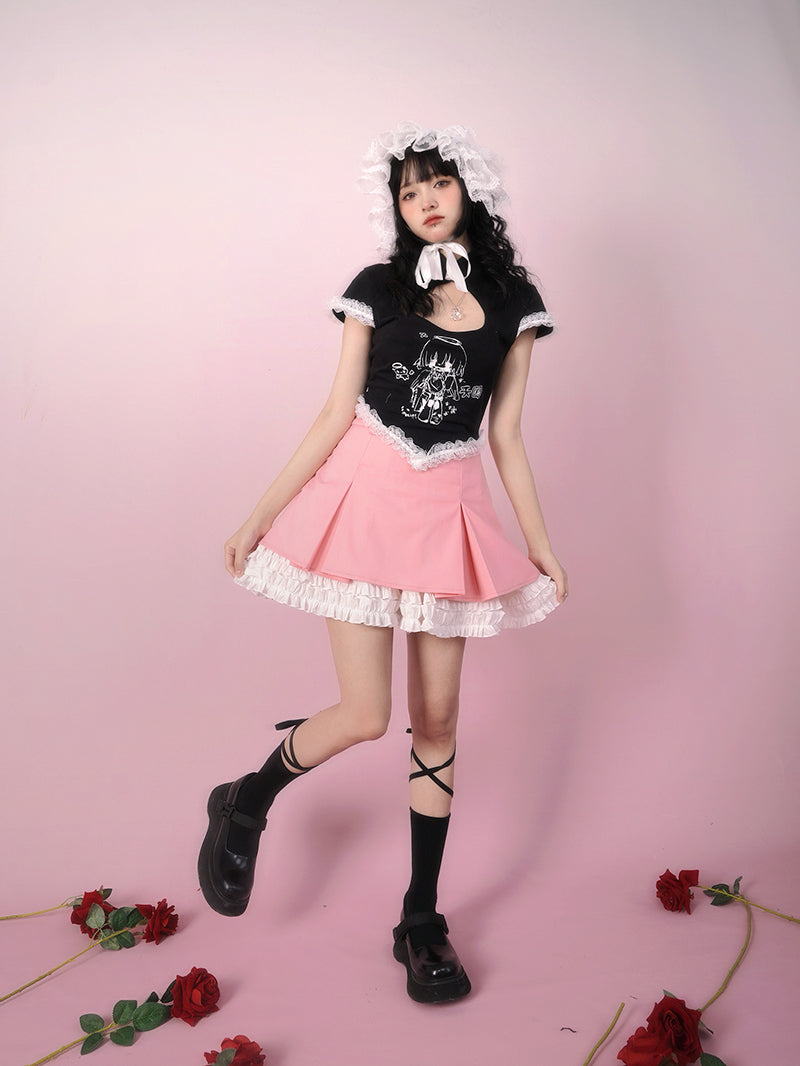 Lolita Lace Cut Nichi T-shirt