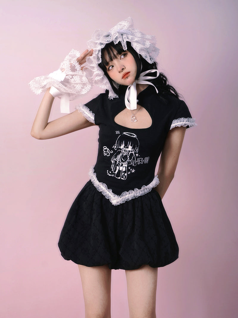 Lolita Lace Cut Nichi T-shirt