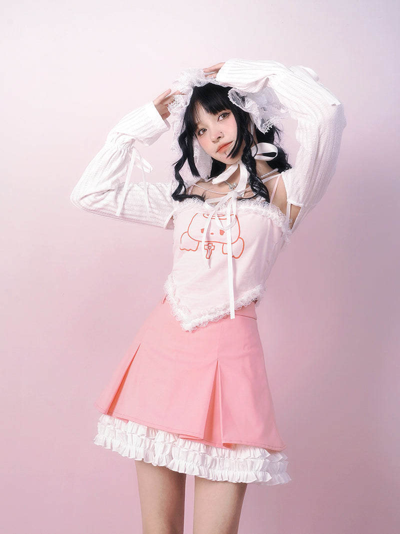 Lace Frill Character Nichi Camisole