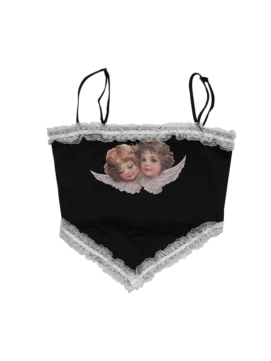 Lace Frill Character Nichi Camisole