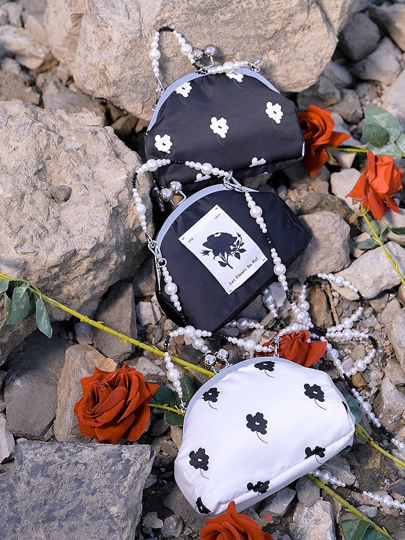 Flower Compact Retro Pearl Shoulder-Bag