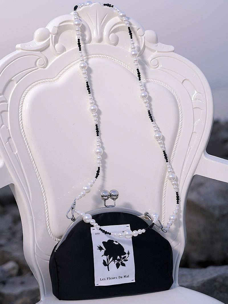 Flower Compact Retro Pearl Shoulder-Bag