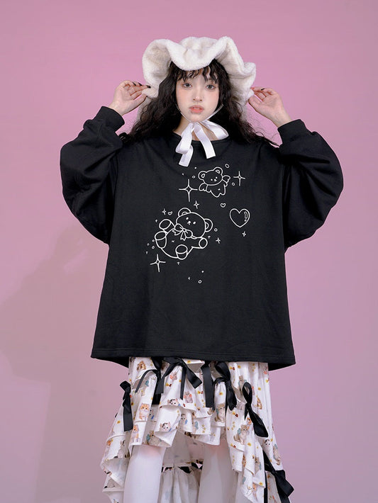 Print Pop Oversize Casual Cutsew