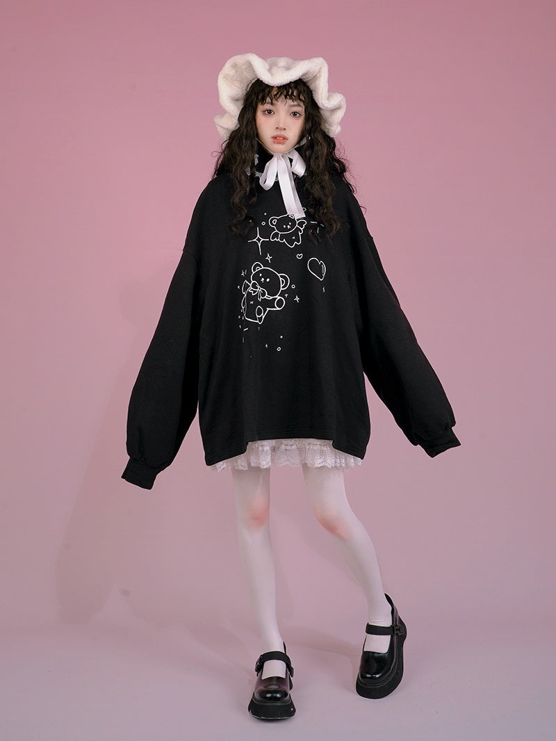 Print Pop Oversize Casual Cutsew