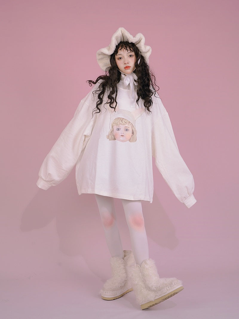 Print Pop Oversize Casual Cutsew