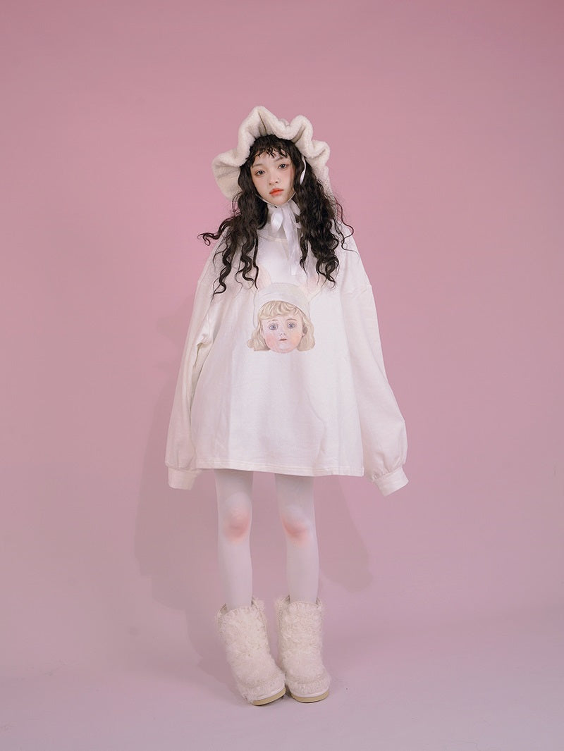 Print Pop Oversize Casual Cutsew