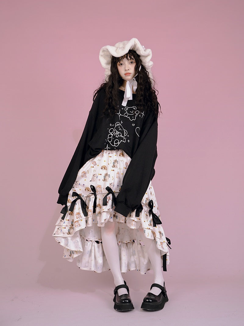 Print Pop Oversize Casual Cutsew