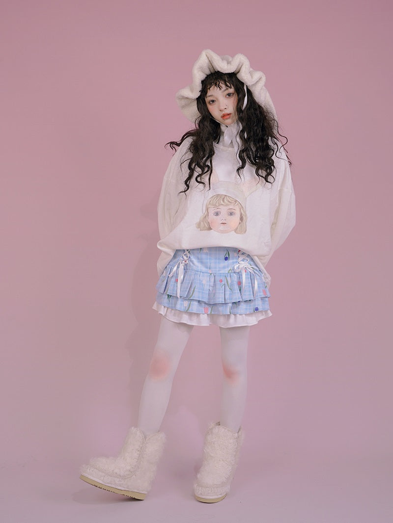 Print Pop Oversize Casual Cutsew