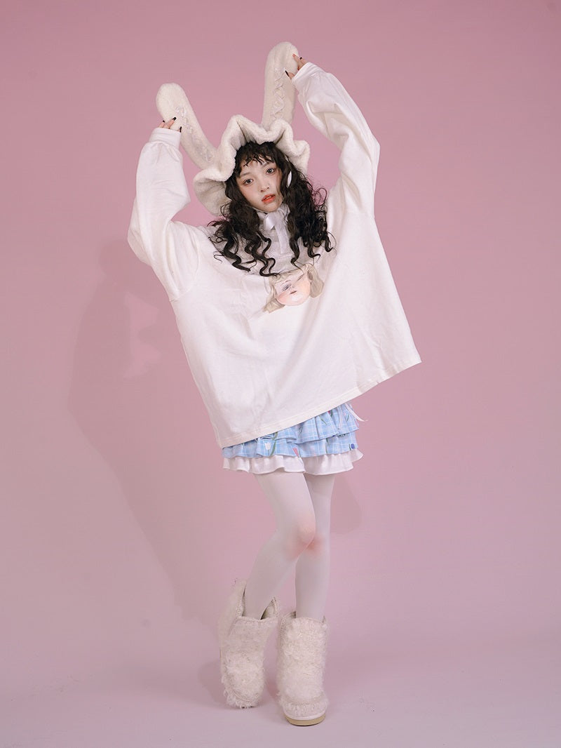 Print Pop Oversize Casual Cutsew