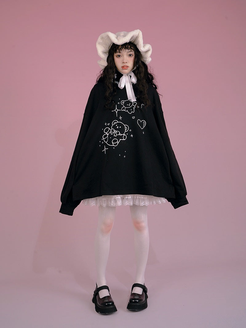 Print Pop Oversize Casual Cutsew